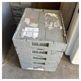 Five foldable storage crates 12 x 14 x 8 inches