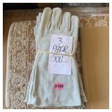 3 pairs XXL leather welding gloves