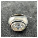 Sterling Silver Cz Ring, Size 6ï¿½, Marked 925, Appr