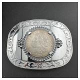 Bucket Buckle With A 1921 Morgan Silver Dollar