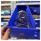 Bin with assorted items and hardware (See photos)