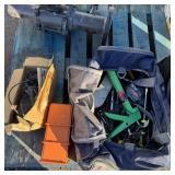 Duffel bag with assorted tools including sockets,