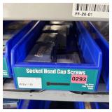 Bin with assorted items and hardware (See photos)