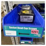 Bin with assorted items and hardware (See photos)