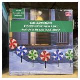 Six-piece LED Christmas lawn stake decorations