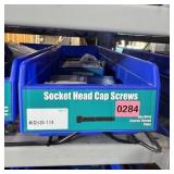 Bin with assorted items and hardware (See photos)