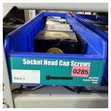 Bin with assorted items and hardware (See photos)