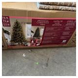 7.5 foot artificial Christmas tree with white