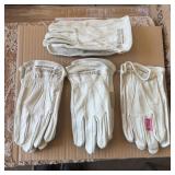 Leather work gloves, medium (Confirm quantity)