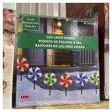 Six-piece LED Christmas lawn stake decorations