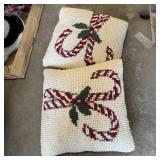 Two decorative Christmas pillows approx. 24 x 24 i