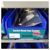 Bin with assorted items and hardware (See photos)