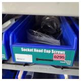 Bin with assorted items and hardware (See photos)