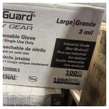 Case Of (1000) Large Nitrile Glove, 3 Mil., Dispos
