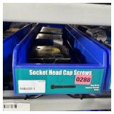 Bin with assorted items and hardware (See photos)