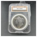 1887-o Morgan Silver Dollar, Better Date, Graded N