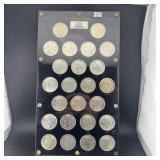 Complete Peace Silver Dollar Set Housed In A Capit