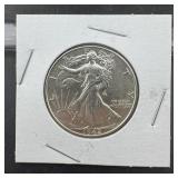 1942 Walking Liberty Half Dollar, 90% Silver Coin