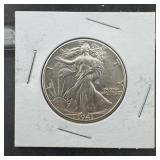 1941-p Walking Liberty Half Dollar, 90% Silver Coi