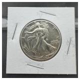 1941 Walking Liberty Half Dollar, 90% Silver Coin