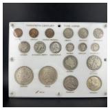 20th Century United States Type Coin Set Housed In