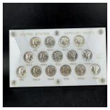 Mercury Silver Dime Set Housed In Capital Holder #
