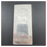 Igr One Kilo .999 Fine Silver Bar, Model A117999,