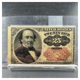1874 25-cent fractional currency note