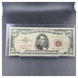 1963 $5 Red Seal United States Note, Serial Number