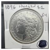 1896 Morgan Silver Dollar, Brilliant Uncirculated