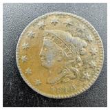 1819 Coronet Head Large Cent 1c Choice VF+ / XF