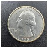 AU 1935-S Washington Quarter - 90% Silver