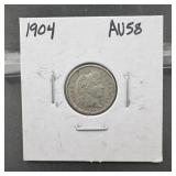 1904 Barber Silver Dime