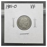 1901-O Barber Silver Dime