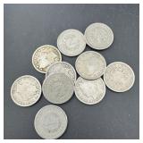 Liberty V Nickels, 10-coin lot