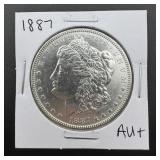 1887 Morgan Silver Dollar, Higher Grade