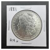 1881 Morgan Silver Dollar, Higher Grade