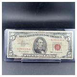 1963 $5 United States Note, red seal