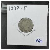 1897 Barber Dime - 90% Silver