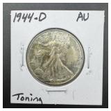 1944-D Walking Liberty Silver Half Dollar
