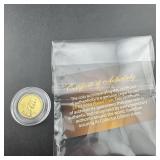 1943-D Lincoln Wheat Cent, 24-karat gold plated, i