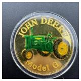 John Deere Model G Colorized .999% Silver Coin