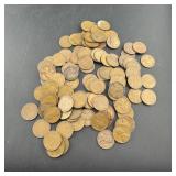 100 Unsearched Wheat Cent Pennies