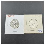 1964 & 1964-D Washington qtrs. - uncirculated