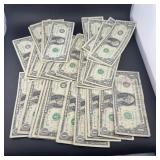 collection of 35 $1 notes 1963-1981