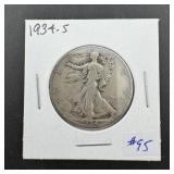 1934-S Walking Liberty Half Dollar - 90% Silver