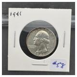 Beautiful 1941 Washington Quarter - sharp detail