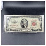 Series 1953 Red Seal $2 US Note - #A39748291A