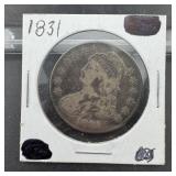 1831 Capped Bust Silver Half Dollar