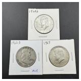 Silver Half Lot - (1960-D, 1967 & 1968-D)